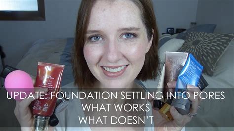 foundation settles into pores.